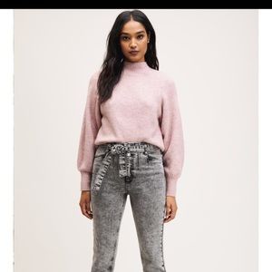 NWT Cindy High Rise Acid Wash Belted Jeans